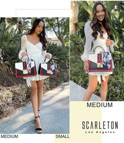img 3 attached to 👜 Scarleton H206502 Handle Satchel Handbag - Stylish Women's Handbag & Wallet Set for Totes