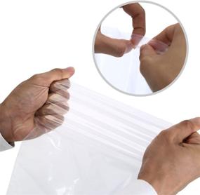 img 3 attached to 👜 Clear Resealable Plastic Bags by Halulu: Reusable, Durable, and Convenient Solutions
