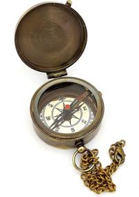 img 1 attached to 5MOONSUN5S Engraved Compass Nautical Leather