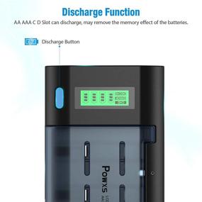 img 2 attached to 🔋 Efficient POWXS Universal Rechargeable Battery Charger for NiMH & NiCD Batteries | USB & Type C Input
