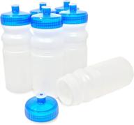 🚰 csbd 20 oz sports water bottles - 6 pack: reusable, bpa-free plastic bottles with leakproof drink spout - perfect for business branding, fundraising, and fitness логотип