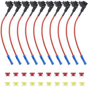 img 4 attached to 🚗 Набор Recoil 10 Pack 12V Автомобильный адаптер для предохранителей Add-a-Circuit с ножевым предохранителем ACN/Low Profile Mini Fuse с 10 предохранителями на 10А и 20А: Компактный 12V набор для улучшенной защиты электрической системы.