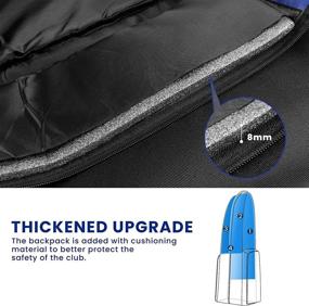 img 3 attached to 🏌️ OutdoorMaster Padded Golf Travel Bag: 600D Heavy Duty, Waterproof, with Wheels - Ultimate Protection for Golf Clubs on the Go