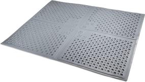 img 4 attached to 🐾 Large Gray Purr-Fect Paws Cat Litter Mat: Keep Your Home Clean and Tidy