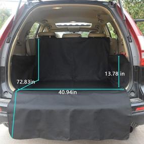 img 3 attached to 🐶 Ultimate Protection with Pet Dog Trunk Cargo Liner - Waterproof Oxford Car SUV Seat Cover & Floor Mat for Dogs Cats - Extra Large Size