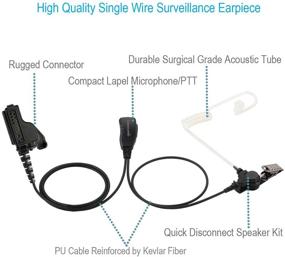 img 2 attached to 🎧 Optimized Single Wire Earpiece with Durable Cable for Motorola Radios XTS2500 XTS3000 XTS3500 XTS5000 XTS1500 PR1500 HT1000 MT1500 MTS2000 (XTS 2500 3000 3500 5000), Covert Acoustic Tube Surveillance Headset