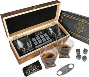 img 4 attached to 🥃 Ultimate Whiskey Lover's Gift Set: Eyozka Whiskey Glass Set with C. Cutter, Stones, and Bar Accessories