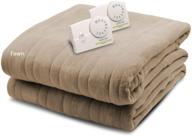 🔥 cozy up with the biddeford blankets comfort knit heated blanket, queen size in fawn logo