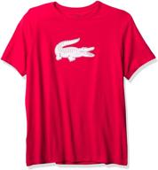 👕 lacoste sport sleeve graphic t shirt for men: stylish clothing and t-shirts & tanks logo