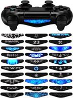 🎮 enhance your gaming experience with extremerate 30 pcs/set lightbar cover decals for playstation 4 controllers logo