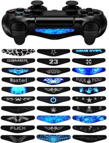 img 4 attached to 🎮 Enhance Your Gaming Experience with eXtremeRate 30 Pcs/Set Lightbar Cover Decals for PlayStation 4 Controllers