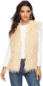 img 4 attached to Stylish Leopard Waistcoat: Sleeveless Women's Clothing for Coats, Jackets & Vests - ANNA CHRIS