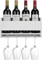 🍷 halvalo wall wine rack & glass holder - stylish wine storage rack for home & kitchen décor logo