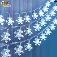 🎄 joiedomi 2 packs 40 led snowflake string lights: festive christmas fairy lights for indoor and outdoor decor логотип