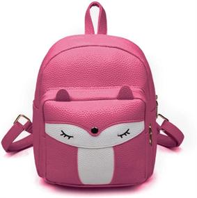 img 4 attached to Leather Fashion Backpack Daypacks Purple Women's Handbags & Wallets in Fashion Backpacks