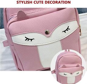 img 1 attached to Leather Fashion Backpack Daypacks Purple Women's Handbags & Wallets in Fashion Backpacks