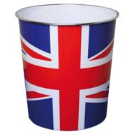 jvl novelty union jack flag waste paper bin - 25 x 26.5 cm: stylish & functional waste management solution logo