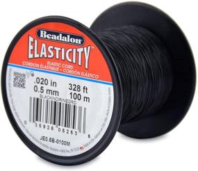 img 1 attached to Beadalon Elasticity 0 5Mm Black 100 Meter