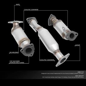 img 3 attached to DNA Motoring OEM-CONV-044 Catalytic Converter Exhaust Pipe for 08-15 Enclave/Traverse/Acadia 3.6L: Factory Style, 3Pcs, Compatible