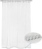 amazerbath 1 pack thin shower curtain liners - 72 x 78 inches peva 3g shower curtains | heavy duty beads, 12 grommet holes | waterproof plastic liners - clear logo