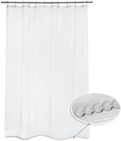 img 4 attached to AmazerBath 1 Pack Thin Shower Curtain Liners - 72 x 78 Inches PEVA 3G Shower Curtains | Heavy Duty Beads, 12 Grommet Holes | Waterproof Plastic Liners - Clear