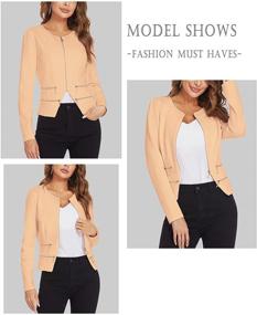 img 3 attached to 👚 Stylish Zeagoo Zipper Cardigan: Perfect Women's Clothing for Suiting & Blazers