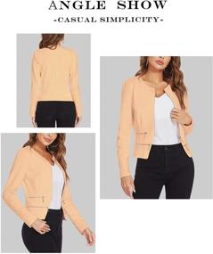 img 2 attached to 👚 Stylish Zeagoo Zipper Cardigan: Perfect Women's Clothing for Suiting & Blazers