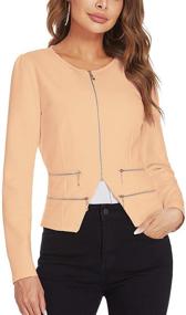 img 1 attached to 👚 Stylish Zeagoo Zipper Cardigan: Perfect Women's Clothing for Suiting & Blazers