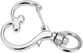 img 2 attached to 🔗 BAOBAO 50PCS Heart Shaped Metal Swivel Lobster Clasp Snap Hook: Premium Quality and Versatile Attachment