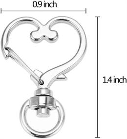 img 3 attached to 🔗 BAOBAO 50PCS Heart Shaped Metal Swivel Lobster Clasp Snap Hook: Premium Quality and Versatile Attachment