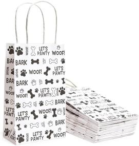 img 4 attached to Dog Party Gift Bags with Easy Carrying Handles, Let's Paw-ty, Woof, Bark (13.2 Inches, Pack of 24)