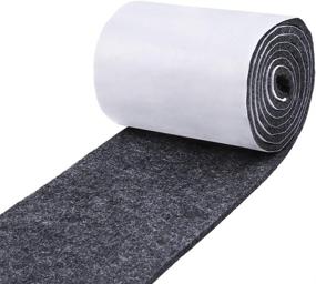 img 4 attached to 🛋️ Furniture Protector: Pllieay 1 Pack Felt Tape in Self Adhesive - Dark Gray Polyester Felt Strip Roll - 3.9" x 59" x 0.15" Thick - Ideal for Hard Surfaces, DIY Adhesive and Protecting Your Furnitures