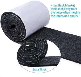 img 3 attached to 🛋️ Furniture Protector: Pllieay 1 Pack Felt Tape in Self Adhesive - Dark Gray Polyester Felt Strip Roll - 3.9" x 59" x 0.15" Thick - Ideal for Hard Surfaces, DIY Adhesive and Protecting Your Furnitures