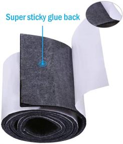 img 2 attached to 🛋️ Furniture Protector: Pllieay 1 Pack Felt Tape in Self Adhesive - Dark Gray Polyester Felt Strip Roll - 3.9" x 59" x 0.15" Thick - Ideal for Hard Surfaces, DIY Adhesive and Protecting Your Furnitures