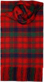 img 1 attached to 🧣 I LUV LTD Robertson Red Tartan Scarf: Modern Lambswool Elegance