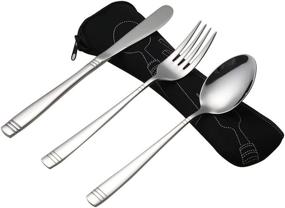 img 4 attached to Obston Silverware Eco Friendly Anywhere Carrying