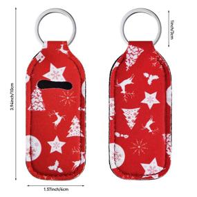 img 3 attached to 6-Piece Neoprene Christmas Chapstick Holder Keychains: Stylish Lip Balm Protective Cases for Girls and Women