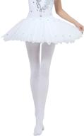 🩰 anlaey dance footed tights: pro ballet microfiber stockings for girls and kids – solid colored tight logo