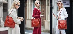 img 3 attached to 👜 Ainifeel Genuine Leather Shoulder Crossbody Women's Handbags, Wallets, and Top-Handle Bags: A Stylish and Functional Combo!