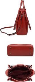 img 1 attached to 👜 Ainifeel Genuine Leather Shoulder Crossbody Women's Handbags, Wallets, and Top-Handle Bags: A Stylish and Functional Combo!