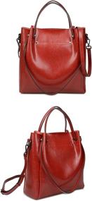 img 2 attached to 👜 Ainifeel Genuine Leather Shoulder Crossbody Women's Handbags, Wallets, and Top-Handle Bags: A Stylish and Functional Combo!