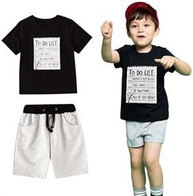 img 4 attached to Clothes Sleeve T Shirt Toddler Outfits Boys' Clothing in Clothing Sets