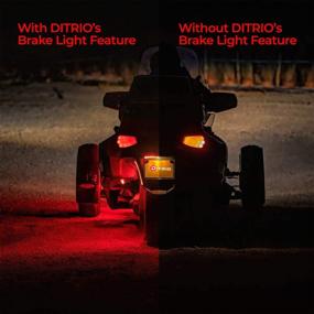 img 1 attached to 🌈 DITRIO 12шт RGB светодиодный набор ленты, 12 В постоянного тока, с 2 красными мигающими стилями тормозного света для мотоциклов, трициклов, гольфкарт, квадроциклов, UTV - M12r