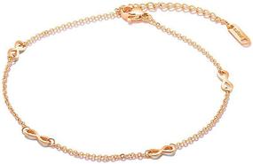 img 4 attached to Rose Gold Ankle Bracelet Women