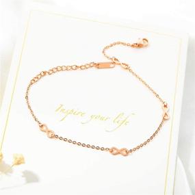 img 1 attached to Rose Gold Ankle Bracelet Women