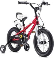 12 inch bmx freestyle kids bike with 2 hand brakes, training wheels, and royalbaby design - perfect child bicycle логотип