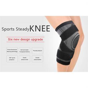 img 2 attached to 🦵 Compression Knee Sleeve & Pads Support - Relieve Joint Pain & Arthritis, Enhance Circulation - Versatile Compression Fit for Any Occasion - Single Piece (Black, M)