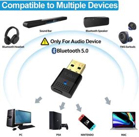 img 3 attached to 🔌 Enhance Audio Connectivity with 1Mii USB Bluetooth Adapter: Bluetooth 5.0 Transmitter for PC, PS4, Headphones & Speakers