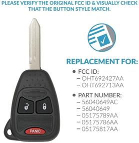 img 1 attached to 2-Pack Keyless2Go Replacement Keyless Entry Remote Car Keys for 3 Button Vehicles OHT692427AA