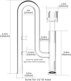 img 1 attached to 🌿 FZONE Aquatic Mini Glass Lily Pipe Skimmer: A Must-Have for Mini Nano Tank Filter Systems
